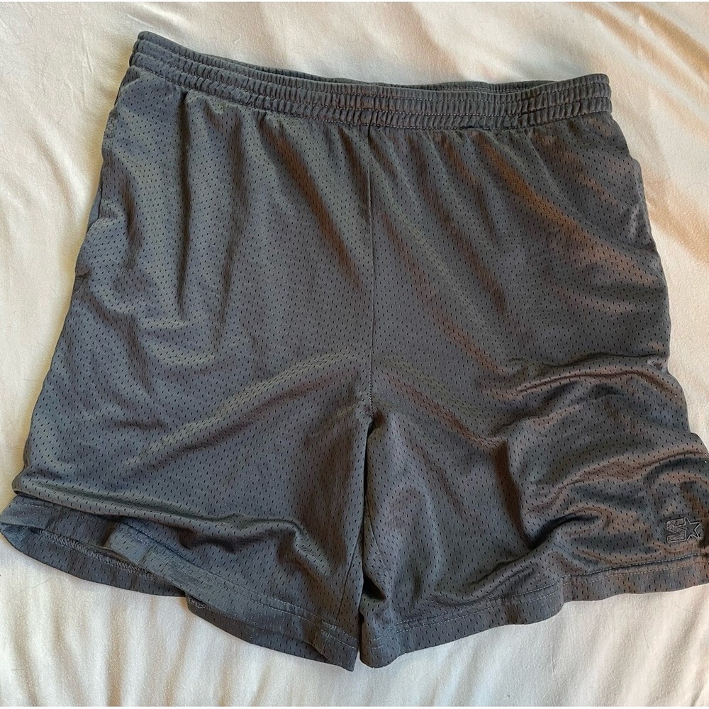 Vintage Starter Men's Mesh Shorts Dark Gray Size M Athletic Basketball  6.5" Ins